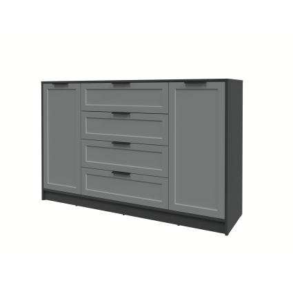 Тумба Тренд КТ-Т160 (Антрацит ЛДСП/ Серый ЛМДФ) Ш1600 В1020 Г451 Тумба Тренд КТ-Т160 (Антрацит ЛДСП/ Серый ЛМДФ) Ш1600 В1020 Г451